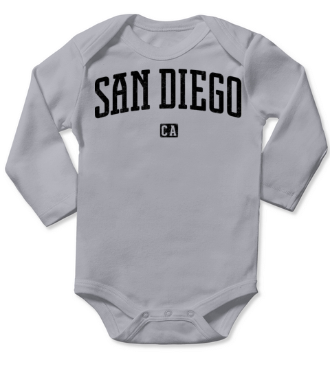San Diego California Vintage Long Sleeve Baby One-Piece