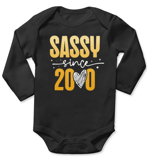 Sassy Since 2000 Decade 2000s Millenium Vintage Long Sleeve Baby One-Piece