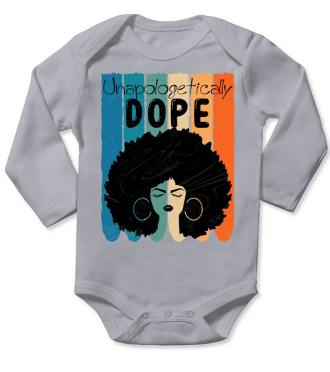 Unapologetically Dope Black History Month African Long Sleeve Baby One-Piece