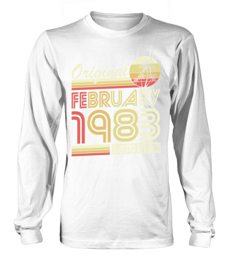 40th birthday vintage february 1983 original 1983 Long sleeved Unisex
