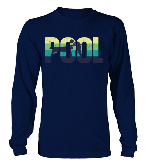 Billiards Pool Player Ball Retro Long sleeved Unisex