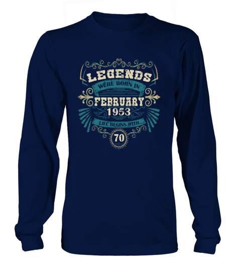 Birthday Vintage February 1953 Retro Long sleeved Unisex