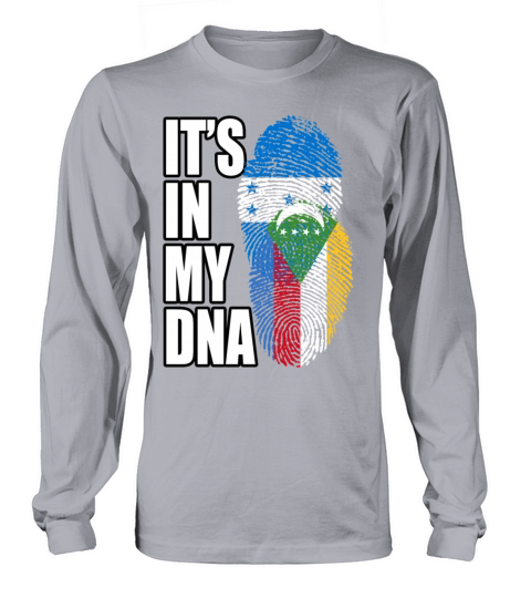 Comoran And Honduran Mix Heritage DNA Flag Long sleeved Unisex