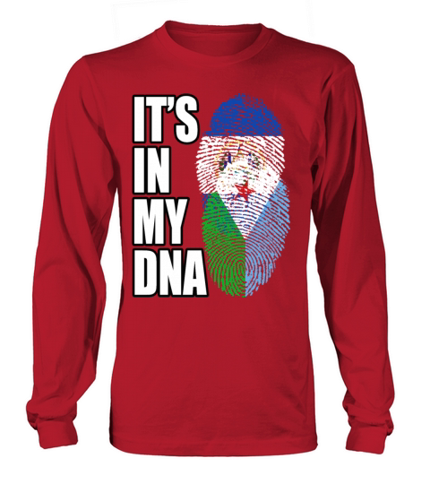 Djiboutian And Salvadoran Mix Heritage DNA Flag Long sleeved Unisex