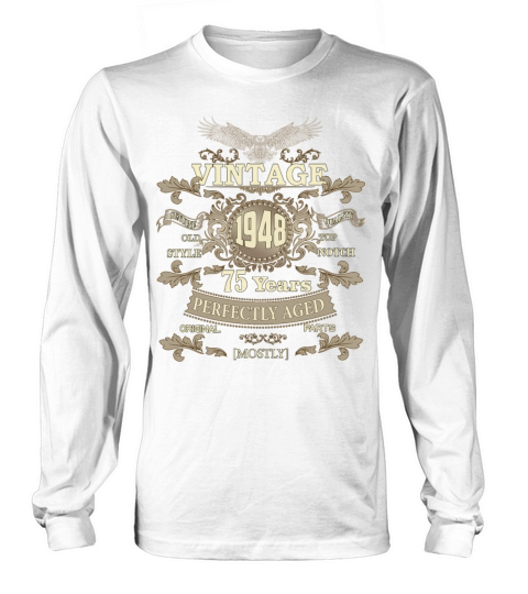 Gift for 75th birthday - Vintage ornaments - gift Long sleeved Unisex