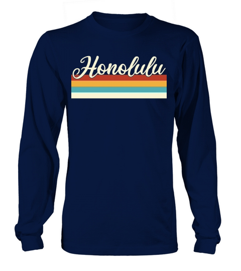 Honolulu - Hawaii - Retro - Vintage United States Long sleeved Unisex
