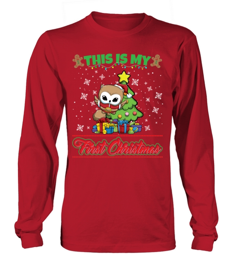 This Is My First Christmas Toddler One Year X-Mas Long sleeved Unisex