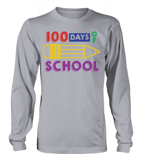 Vintage 100 Days Of School Long sleeved Unisex