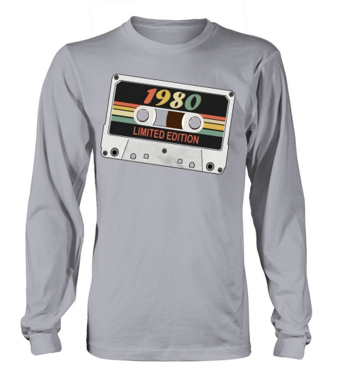 Vintage 1980 Limited Edition Tee Retro Cassette Long sleeved Unisex