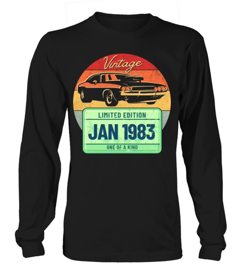 Vintage January 1983 Long sleeved Unisex