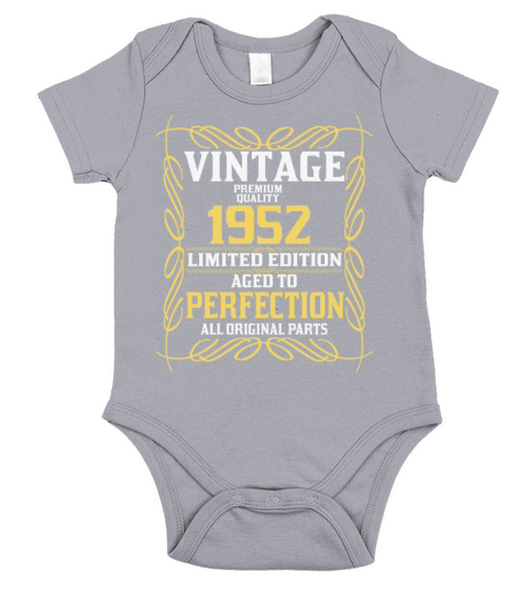 1952 Original vintage vintage retro birthday Short Sleeve Baby One-Piece