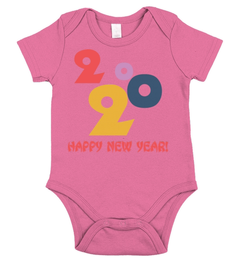 2020 Happy New Year Short Sleeve Baby One-Piece