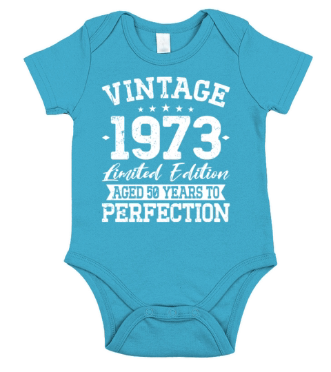 50th birthday vintage 1973 50 years Short Sleeve Baby One-Piece
