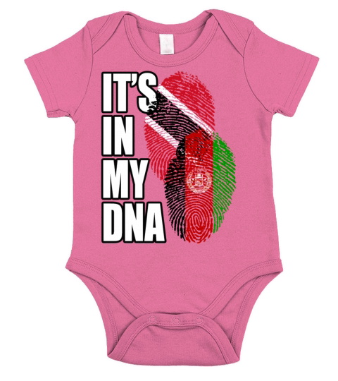 Afghan And Trinidad Tobago Mix Heritage DNA Flag Short Sleeve Baby One-Piece