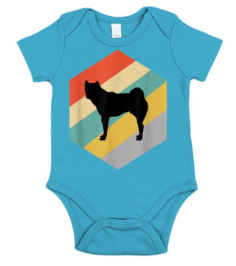 Akita Dog Vintage Design T Shirt Short Sleeve Baby One-Piece