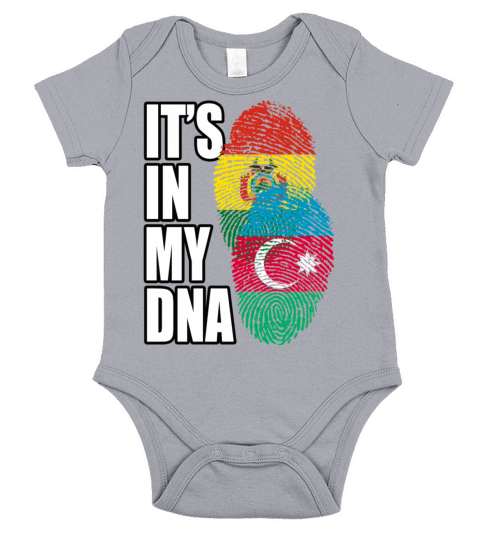 Azerbaijani And Bolivian Mix Heritage DNA Flag Short Sleeve Baby One-Piece