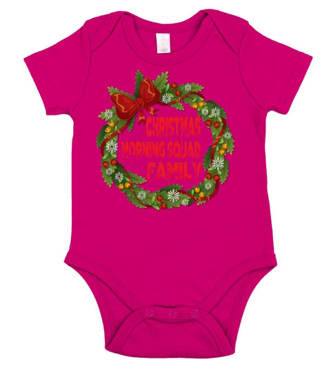 Christmas Morning Squad Family happy Xmas Holidays Short Sleeve Baby One-Piece