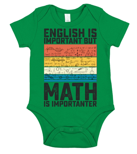 English Is Important But Math Is Importanter Short Sleeve Baby One-Piece