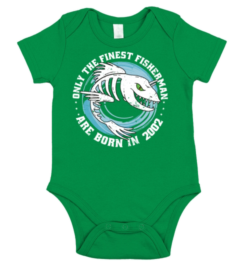 Fishermen Vintage born 2002 Birthday funny sayings Short Sleeve Baby One-Piece