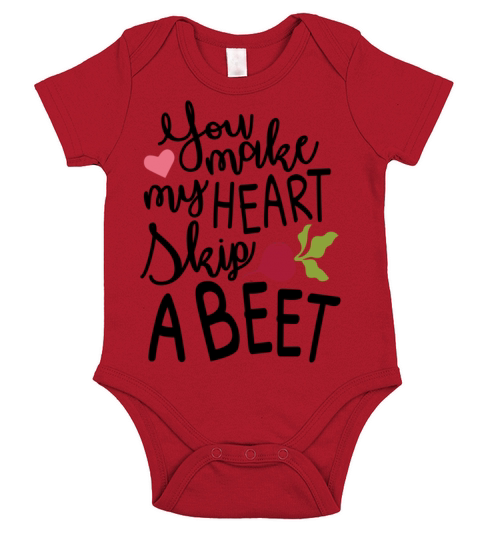 Funny Design for Valentines Day you make my heart Short Sleeve Baby One-Piece