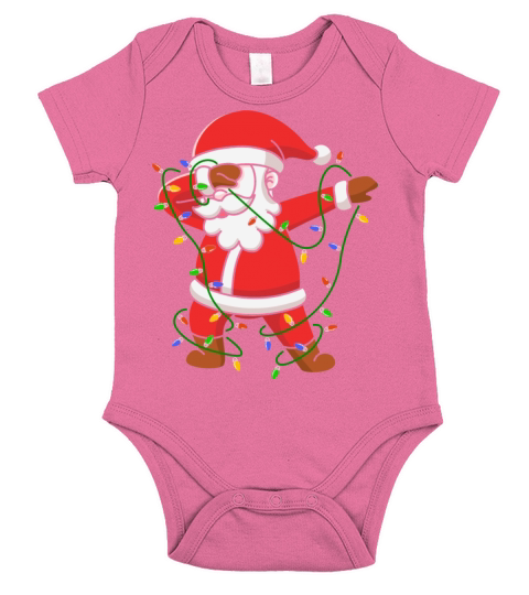 Merry Christmas funny santa claus dabbing Short Sleeve Baby One-Piece