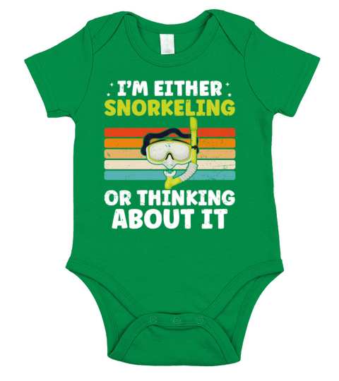 Funny Snorkeling Dive Design For Snorkeler Cool Short Sleeve Baby One-Piece