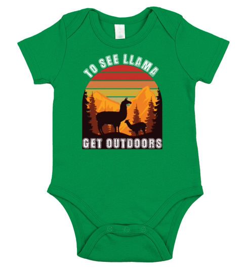 get outdoors to see llama Short Sleeve Baby One-Piece