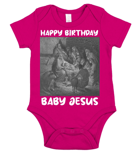 Happy Birthday Baby Jesus Birth Christmas Gifts Ch Short Sleeve Baby One-Piece