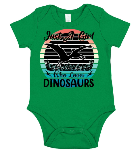 Just a girl that loves Dinosaurs 2 Short Sleeve Baby One-Piece