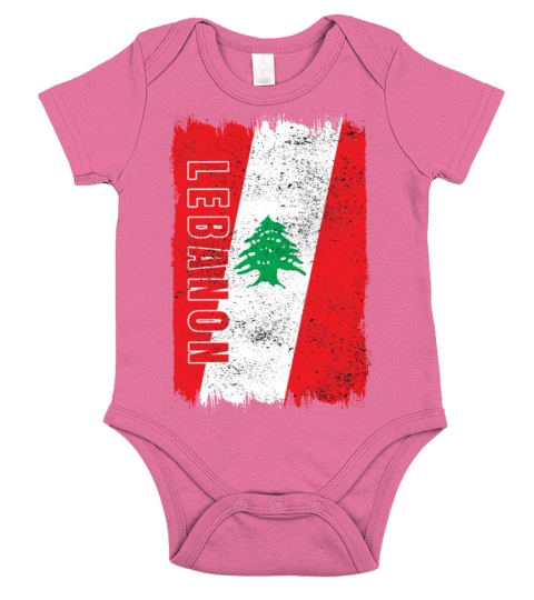 Lebanon vintage flag Short Sleeve Baby One-Piece