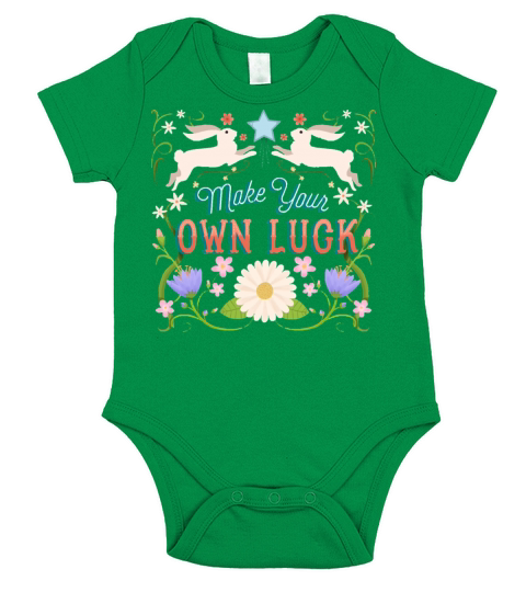Make Your Own Luck Vintage Sign Short Sleeve Baby One-Piece