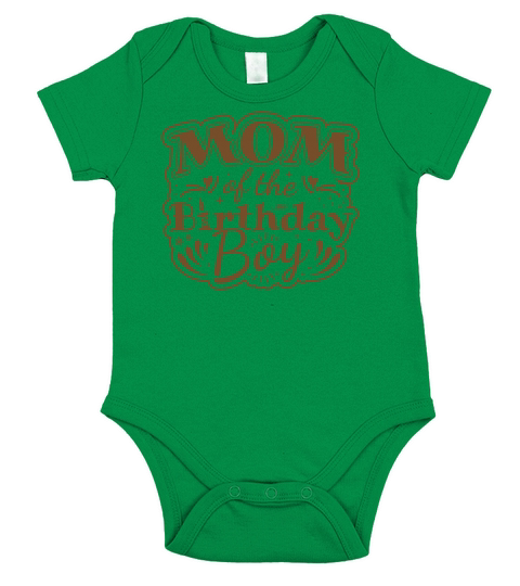 MOM OF THE BIRTHDAY BOY - BIRTHDAY PARTY Short Sleeve Baby One-Piece