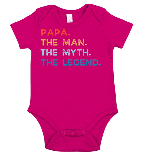 papa the man the myth the legend Short Sleeve Baby One-Piece