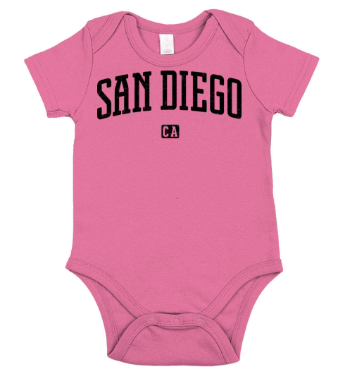 San Diego California Vintage Short Sleeve Baby One-Piece