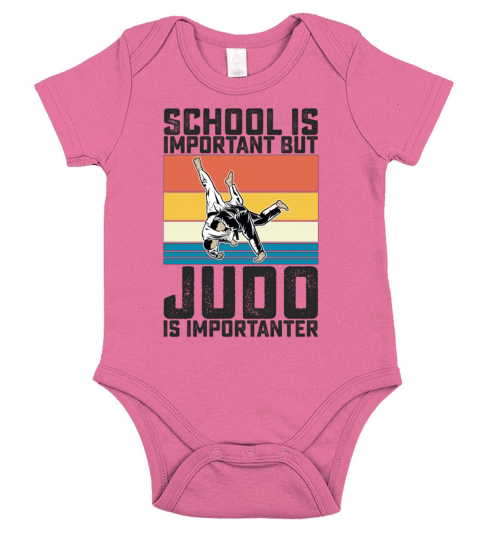 School Is Important But Judo Is Importanter Short Sleeve Baby One-Piece