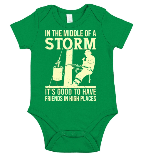 Thank A Lineman Quote Electrical Lineman Short Sleeve Baby One-Piece