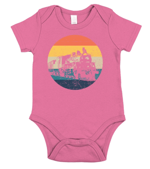 Train Engine Retro Train Conductor Vintage Train Short Sleeve Baby One-Piece