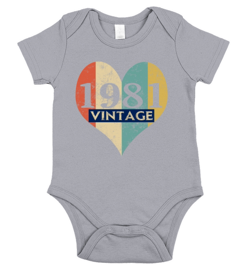 Vintage 1981 Retro Short Sleeve Baby One-Piece