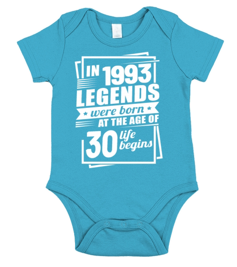 Vintage 1993 Birthday 30th Birthday Sayings Legend Short Sleeve Baby One-Piece