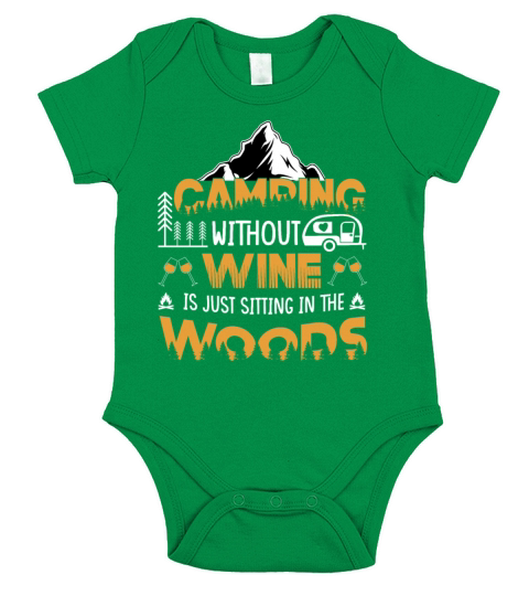 Vintage Quote Camping Adventure Short Sleeve Baby One-Piece