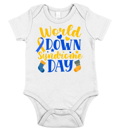 World Down Syndrome Day Outfit for Men Women Kids Short Sleeve Baby One-Piece