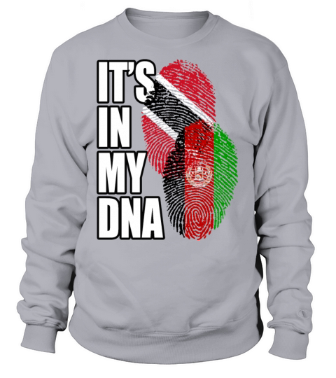 Afghan And Trinidad Tobago Mix Heritage DNA Flag Sweatshirt Unisex