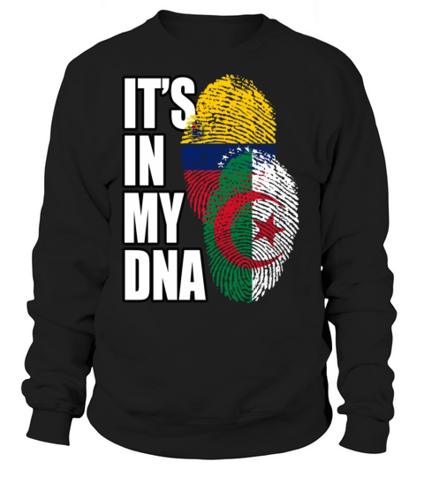 Algerian And Venezuelan Mix Heritage DNA Flag Sweatshirt Unisex