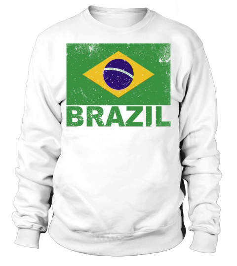 Brazil Flag Vintage Brazilian Nationality Origin T Sweatshirt Unisex