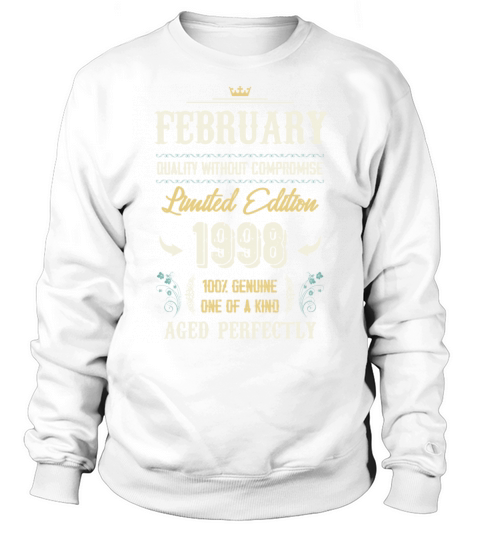 February 1998 Vintage Birthday Present Sweatshirt Unisex