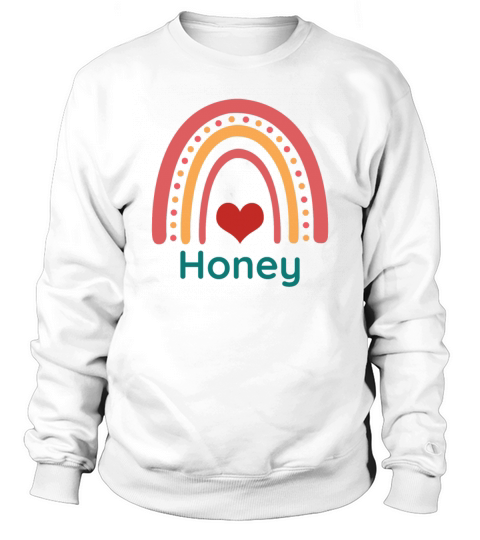 Honey Vintage Boho Rainbow Sweatshirt Unisex