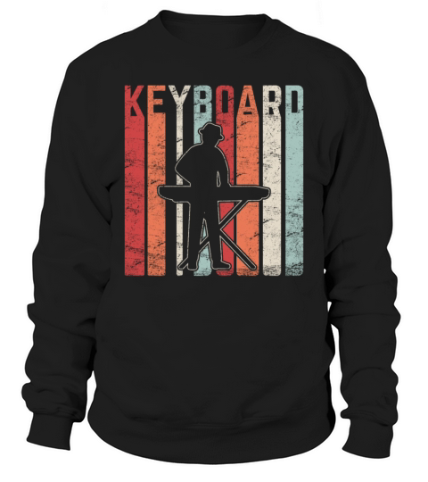 Keyboard Player Music Musician Pianist Vintage Pia Sweatshirt Unisex