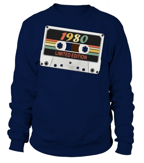 Vintage 1980 Limited Edition Tee Retro Cassette Sweatshirt Unisex