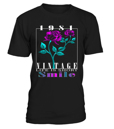 1981 Born Vintage Rose Gift T-Shirt Unisex