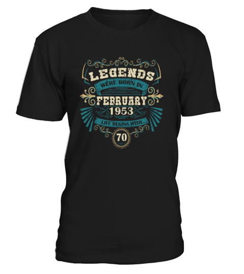Birthday Vintage February 1953 Retro T-Shirt Unisex